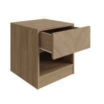 Cianna Wooden Lamp Table With 1 Drawer In Euro Oak