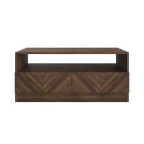 Cianna Wooden Coffee Table In Royal Walnut