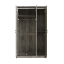 Balcombe Wooden Wardrobe With 3 Doors In Grey