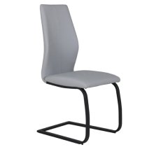 Adoncia Grey Faux Leather Dining Chairs In Pair