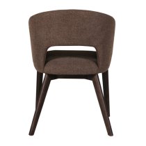 Adria Woven Fabric Dining Chair In Brown