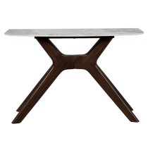 Adria Ceramic Console Table With Brown Walnut Legs