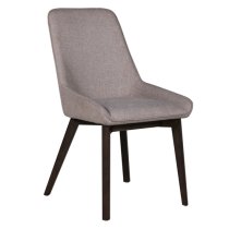 Acton Latte Fabric Dining Chairs In Pair