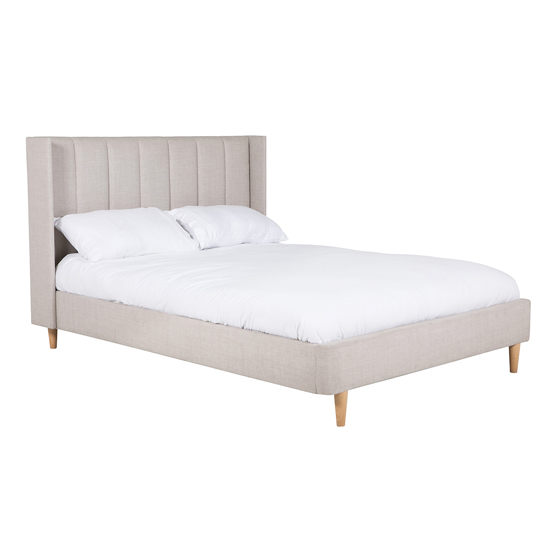 Allegro Fabric King Size Bed In Cashmere