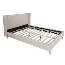 Allegro Fabric King Size Bed In Cashmere