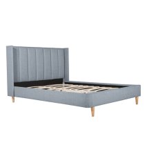 Allegro Fabric Super King Size Bed In Grey