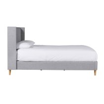 Allegro Fabric Super King Size Bed In Grey