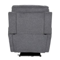 Carly Electric Recliner Chenille Fabric 1 Seater Sofa In Charcoal