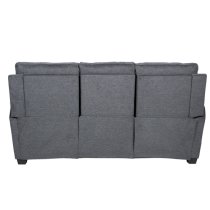 Carly Chenille Fabric 3 Seater Sofa In Charcoal