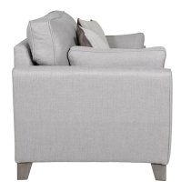 Castro Velvet Fabric 3 Seater Sofa In Light Grey