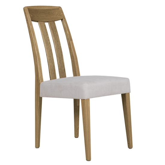 Hazel Wooden Slat Back Dining Chair In Oak Natural