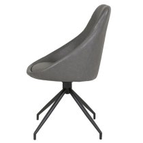 Harini Grey Faux Leather Dining Chairs In Pair