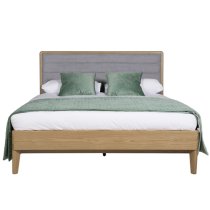 Hazel Wooden Double Bed In Oak Natural