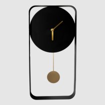 Kaunas Rectangular Metal Wall Clock In Matte Black