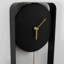 Kaunas Rectangular Metal Wall Clock In Matte Black