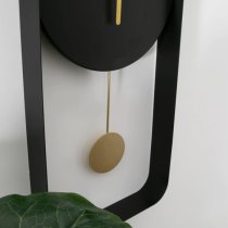 Kaunas Rectangular Metal Wall Clock In Matte Black