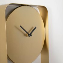 Kaunas Rectangular Metal Wall Clock In Gold