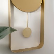 Kaunas Rectangular Metal Wall Clock In Gold