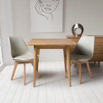 Javion Wooden Extending Dining Table In Natural Oak