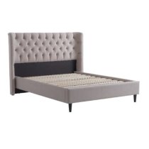 Mallor Tactile Fabric Double Bed In Champagne