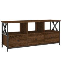 Derval Wooden TV Stand With 3 Drawers In Brown Oak