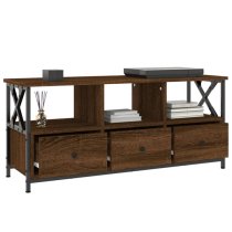 Derval Wooden TV Stand With 3 Drawers In Brown Oak