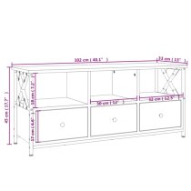 Derval Wooden TV Stand With 3 Drawers In Brown Oak