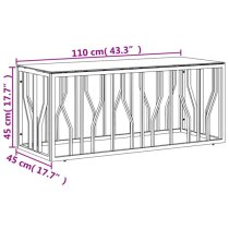 Kacy Clear Glass Coffee Table Rectangular With Silver Frame