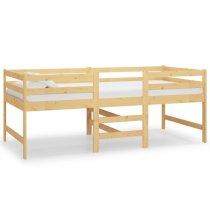 Gemma Solid Pine Wood Single Bunk Bed In Brown