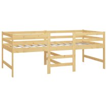 Gemma Solid Pine Wood Single Bunk Bed In Brown