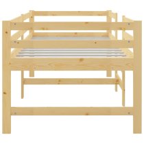 Gemma Solid Pine Wood Single Bunk Bed In Brown