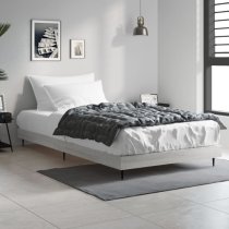 Gemma Wooden Single Bed In Grey Sonoma Oak With Black Legs