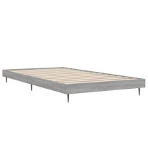 Gemma Wooden Single Bed In Grey Sonoma Oak With Black Legs