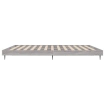 Gemma Wooden Double Bed In Grey Sonoma Oak With Black Legs