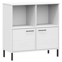 Adica Solid Wood Bookcase With 2 Doors In White