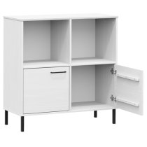 Adica Solid Wood Bookcase With 2 Doors In White