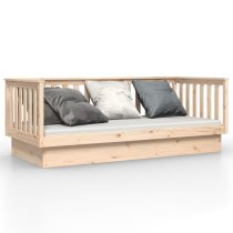 Julia Solid Pine Wood Single Day Bed In Brown