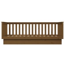 Julia Solid Pine Wood Single Day Bed In Honey Brown