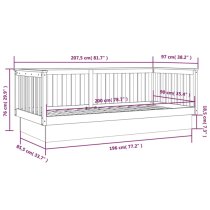 Julia Solid Pine Wood Single Day Bed In Honey Brown