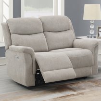 Fiona Fabric Electric Recliner 2 + 3 Seater Sofa Set In Beige