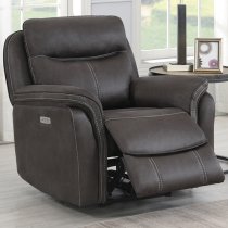 Chloe Fabric Electric Recliner Sofa Suite In Grey