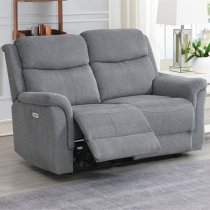 Fiona Fabric Electric Recliner Sofa Suite In Grey