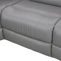 Sorreno Bonded Leather Recliner Corner Sofa In Dark Grey