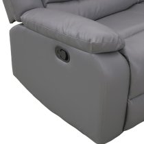 Sorreno Bonded Leather Recliner Corner Sofa In Dark Grey