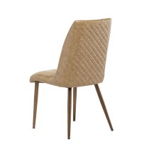 Aalya Taupe Faux Leather Dining Chairs In Pair