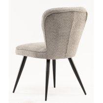 Finn Boucle Fabric Dining Chair In Grey