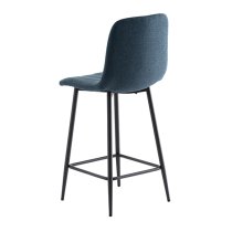 Lillie Fabric Counter Bar Stool In Blue