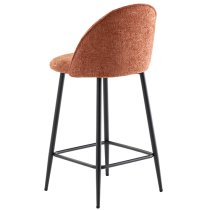 Rayya Fabric Counter Bar Stool In Rust