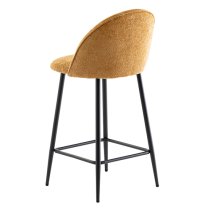 Rayya Fabric Counter Bar Stool In Yellow