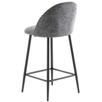 Rayya Graphite Fabric Counter Bar Stools In Pair